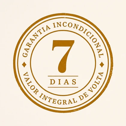 Carimbo de garantia incondicional de sete dias, valor integral de volta